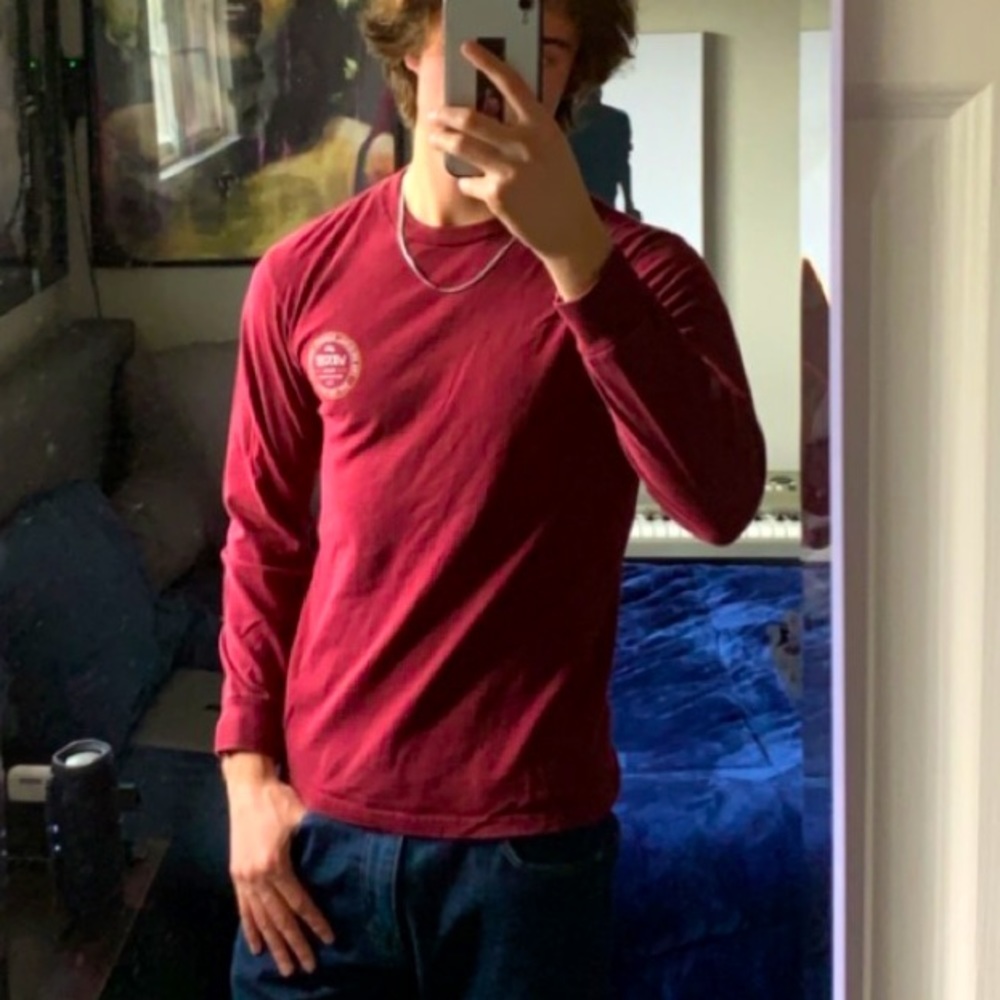Vans maroon long sleeve shirt